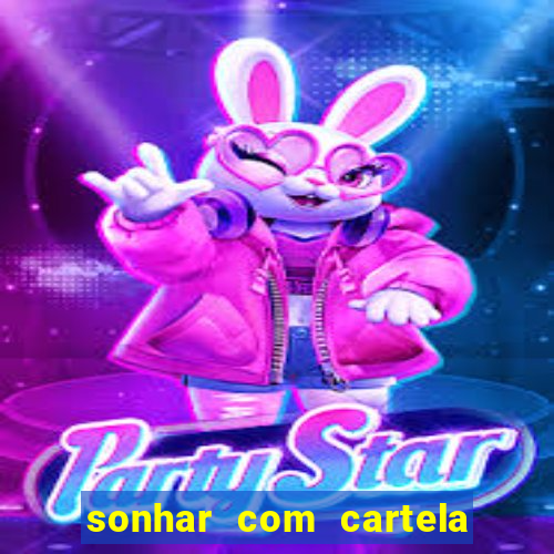 sonhar com cartela de bingo